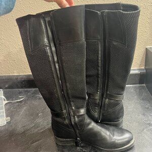 BLONDO WATERPROOF Tall Riding moto Boots Wm 9 Black Leather